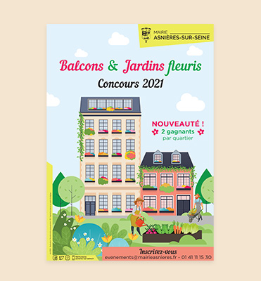 Affiche Balcons fleuris